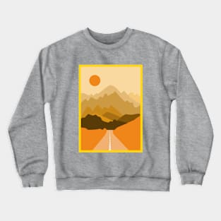 mountain orange abstract Crewneck Sweatshirt